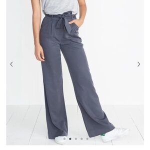 Marine Layer XS Ivy Wide Leg Pant in Faded Black